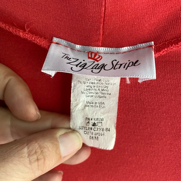 The Zig Zag Stripe Open Front Pocket Cardigan size Medium - Picture 4 of 4